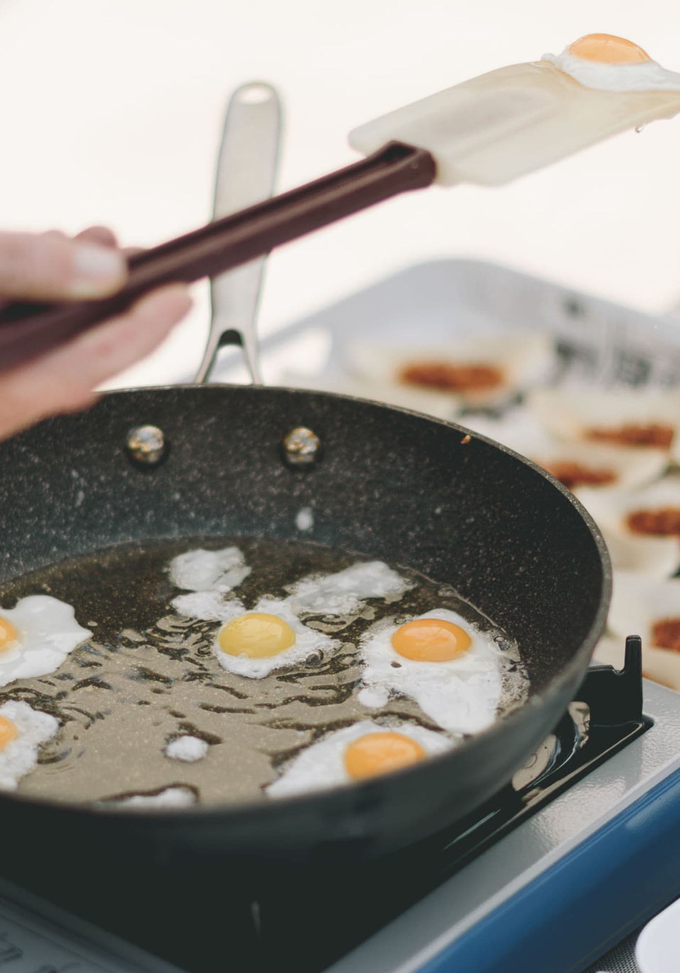 Puesto de huevos del catering Kook´s
