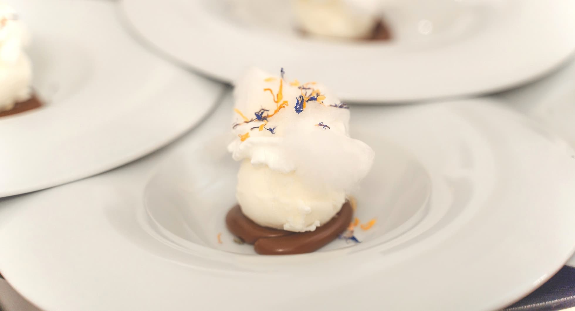 Postre del catering de bodas Kook´s